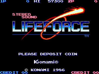 Lifeforce , Arcade Video game by Konami Industry Co., Ltd. (1986)