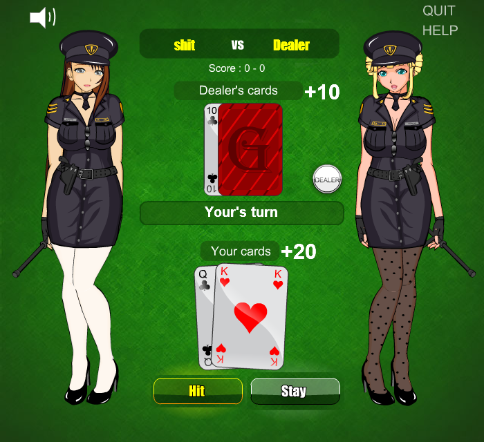 Online Sexy Blackjack screenshot