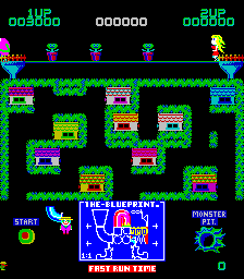 Blue Print , Arcade Video game by Bally Midway Mfg. Co. (1982)